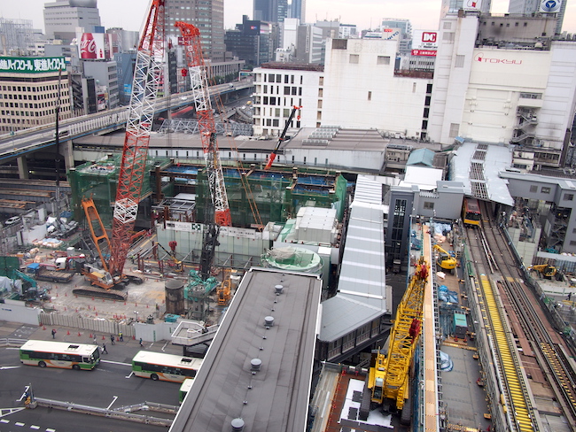 渋谷駅は100年に1度の大改造の真っ最中