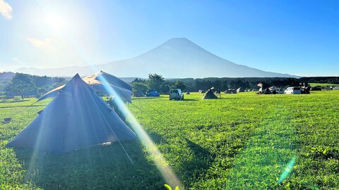 富士山が見える特等席。キャンパーの聖地「ふもとっぱらキャンプ場」