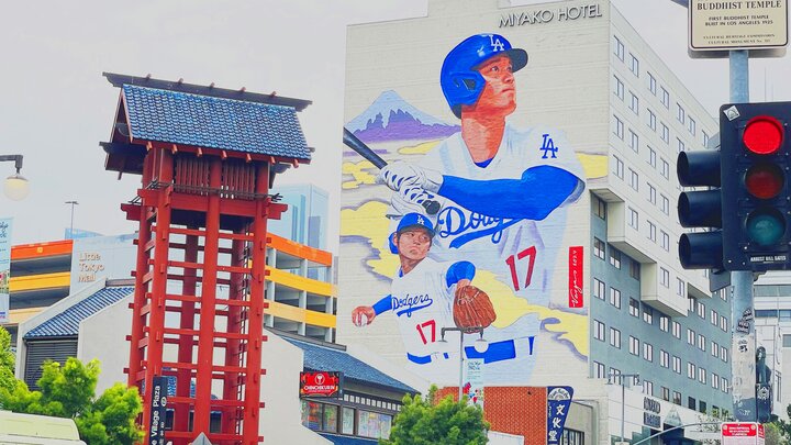 大谷翔平が巨大な壁画に。日本人が激減した「リトル・トーキョー」に 大谷翔平が巨大な壁画に。日本人が激減した「リトル・トーキョー」に