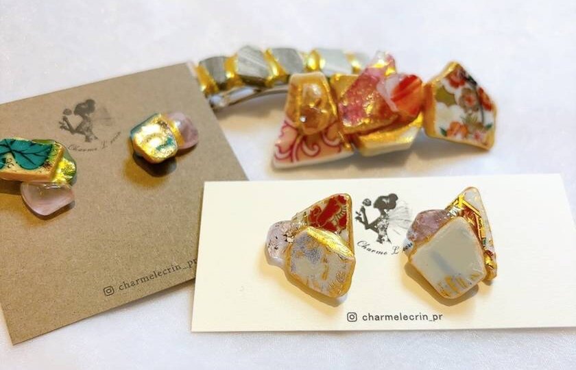 大阪で楽しむ金継ぎ風アクセサリー作り